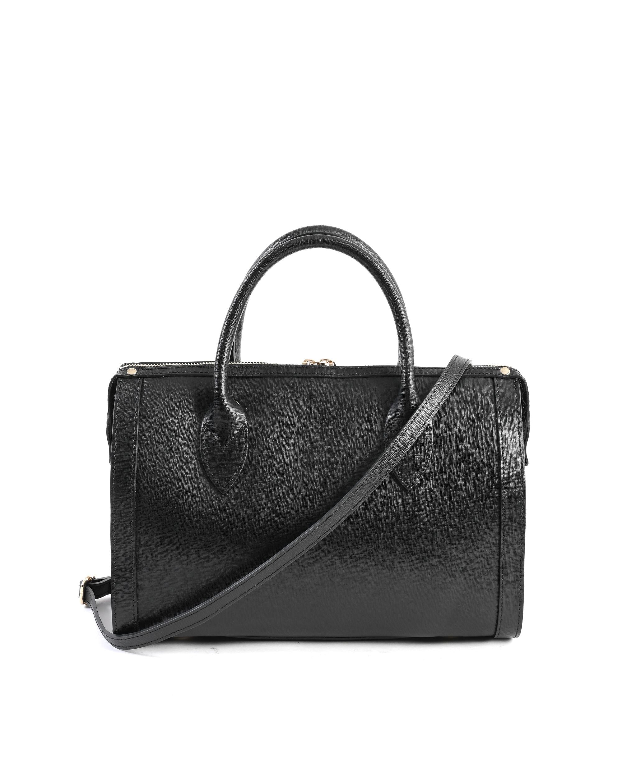 Bolso de mano para mujer V Italia negro V014-G SAFFIANO NERO