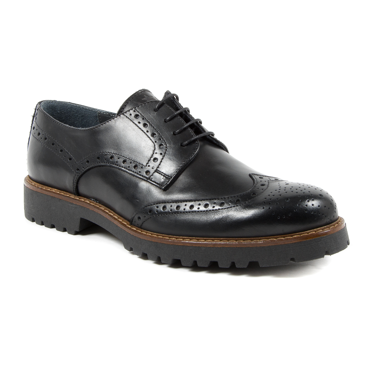Zapatos brogue negros para hombre de Andrew Charles EDWIN