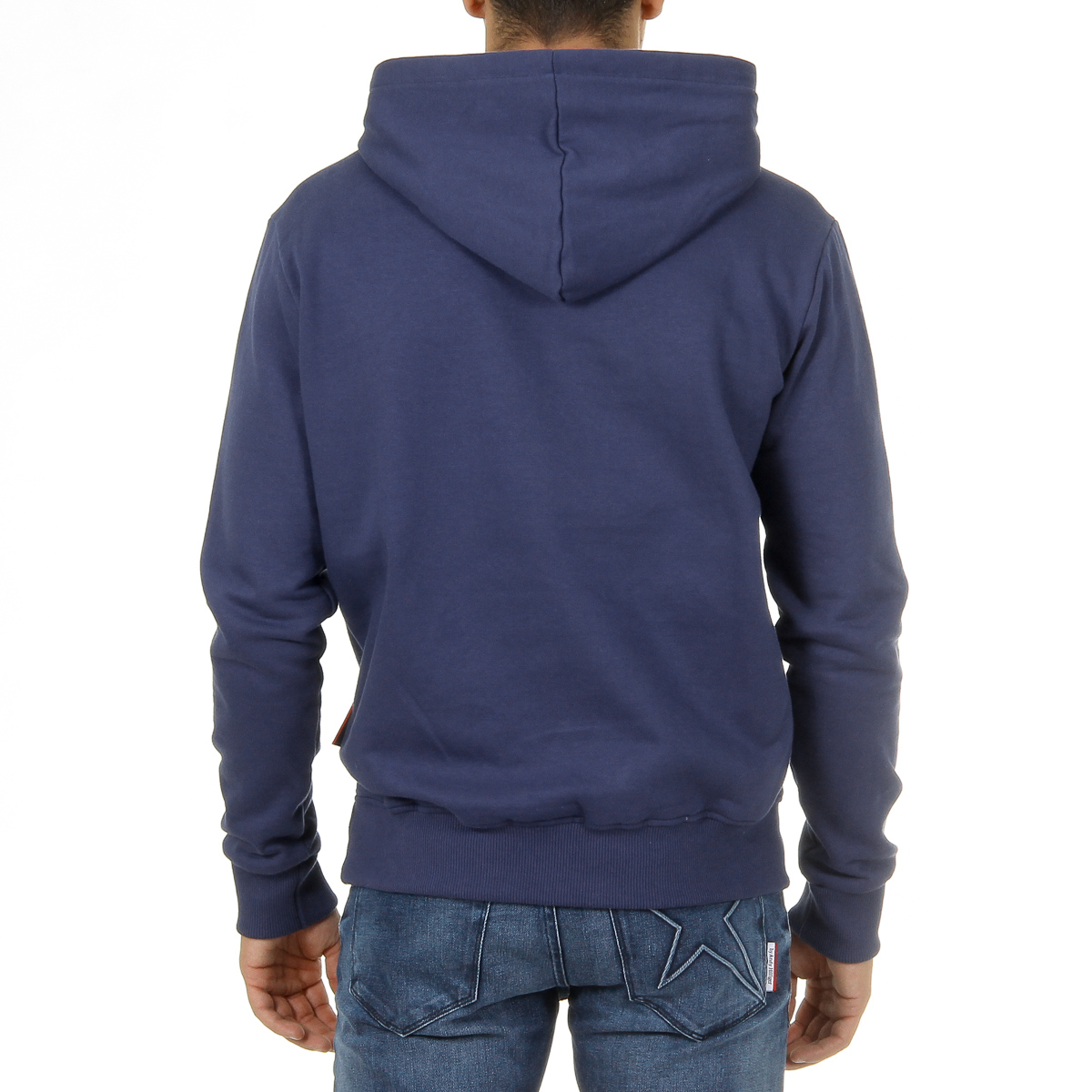 Sudadera con capucha Andrew Charles para hombre, manga larga, cuello redondo, azul FIFI