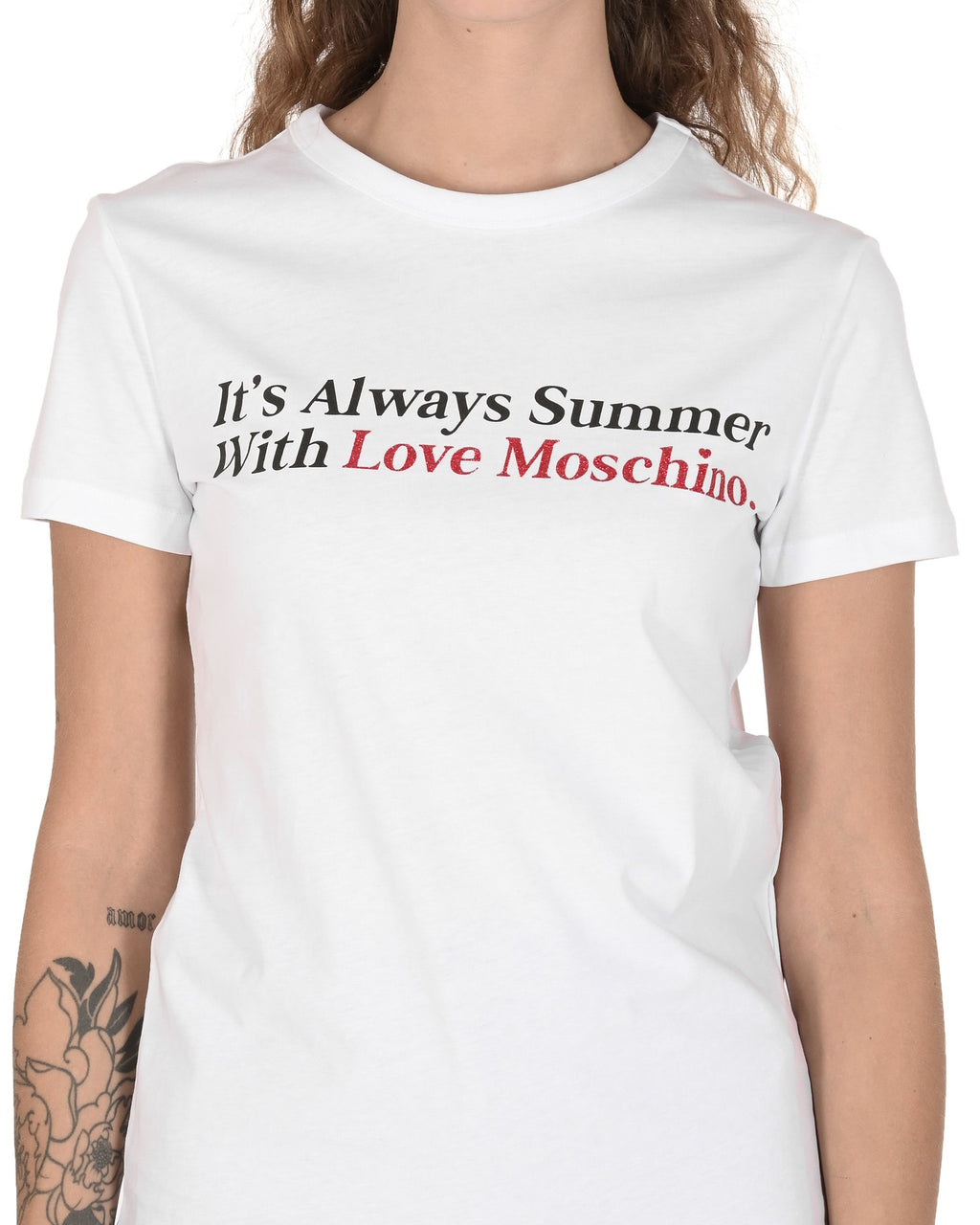 Camiseta de mujer Love Moschino W 4 F73 2N M 3876 A00 BLANCO ÓPTICO