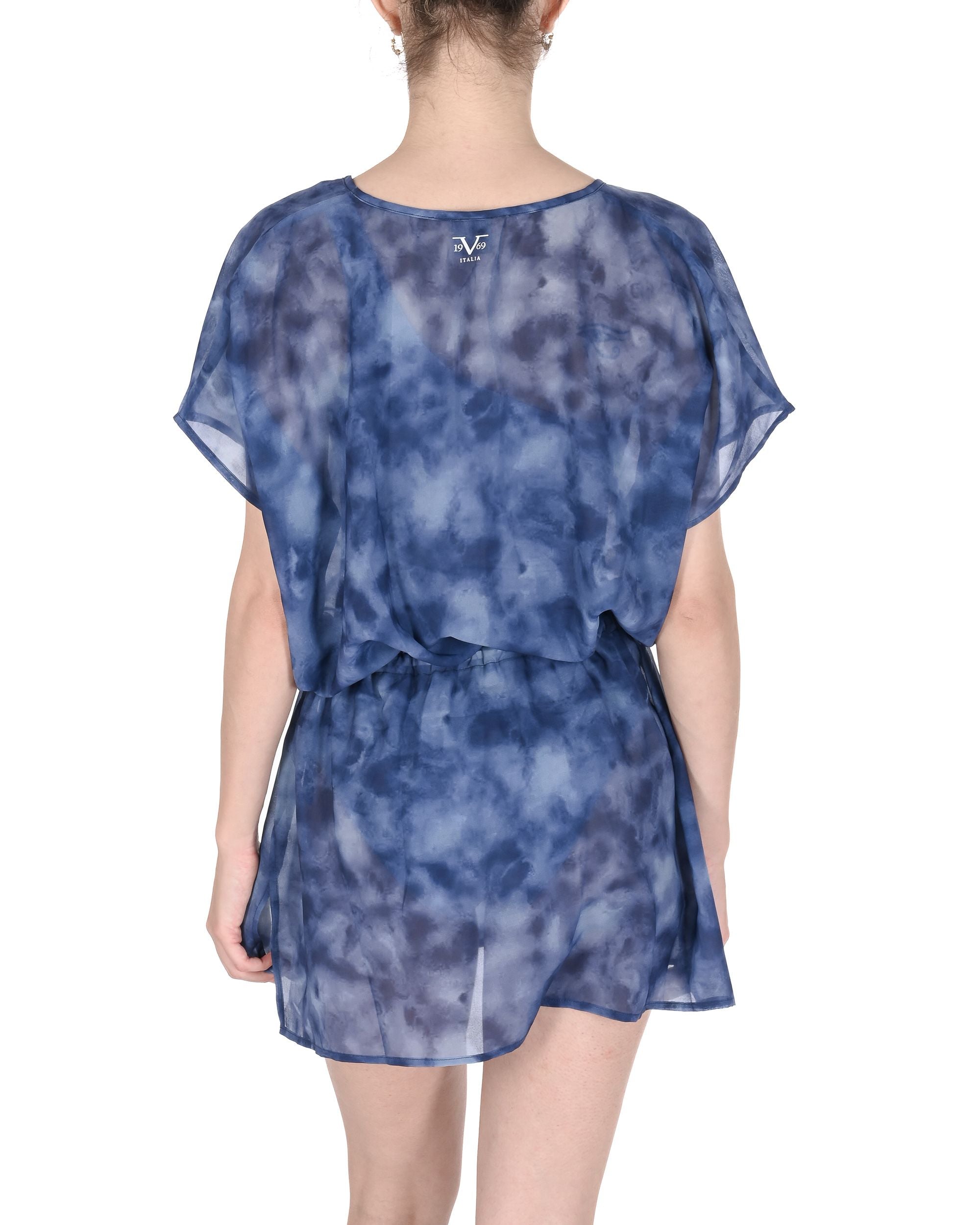 19V69 Italia Womens Swimwear Chiffon Dress VSC1WCU07 NAVY