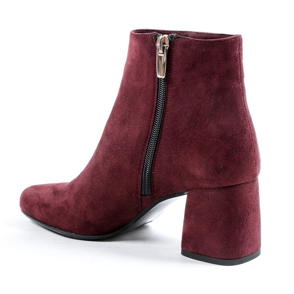 Andrew Charles Womens Heeled Ankle Boot Bordeaux DOLLY