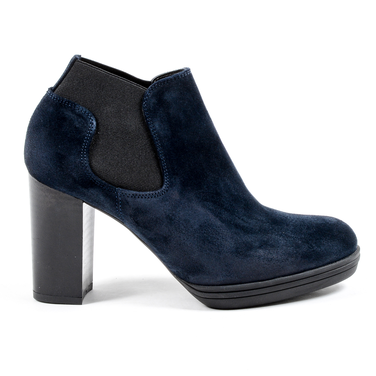 V 1969 Italia Botín de tacón para mujer Azul GRACY