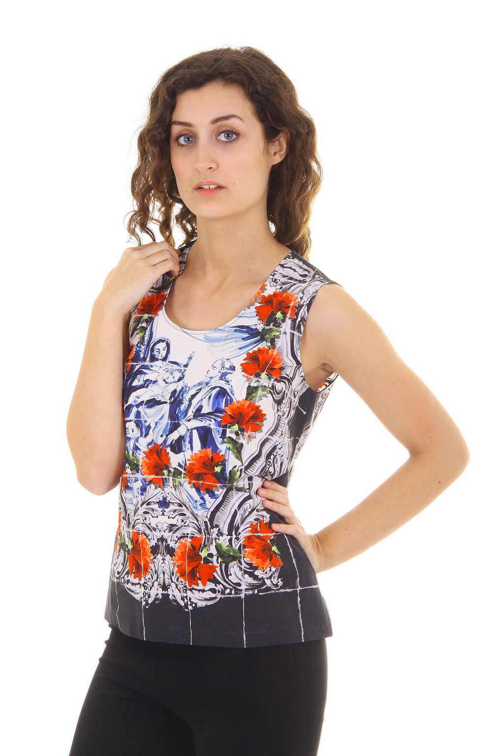 Camiseta sin mangas Dolce & Gabbana para mujer F7O34T FP5J8 X0800