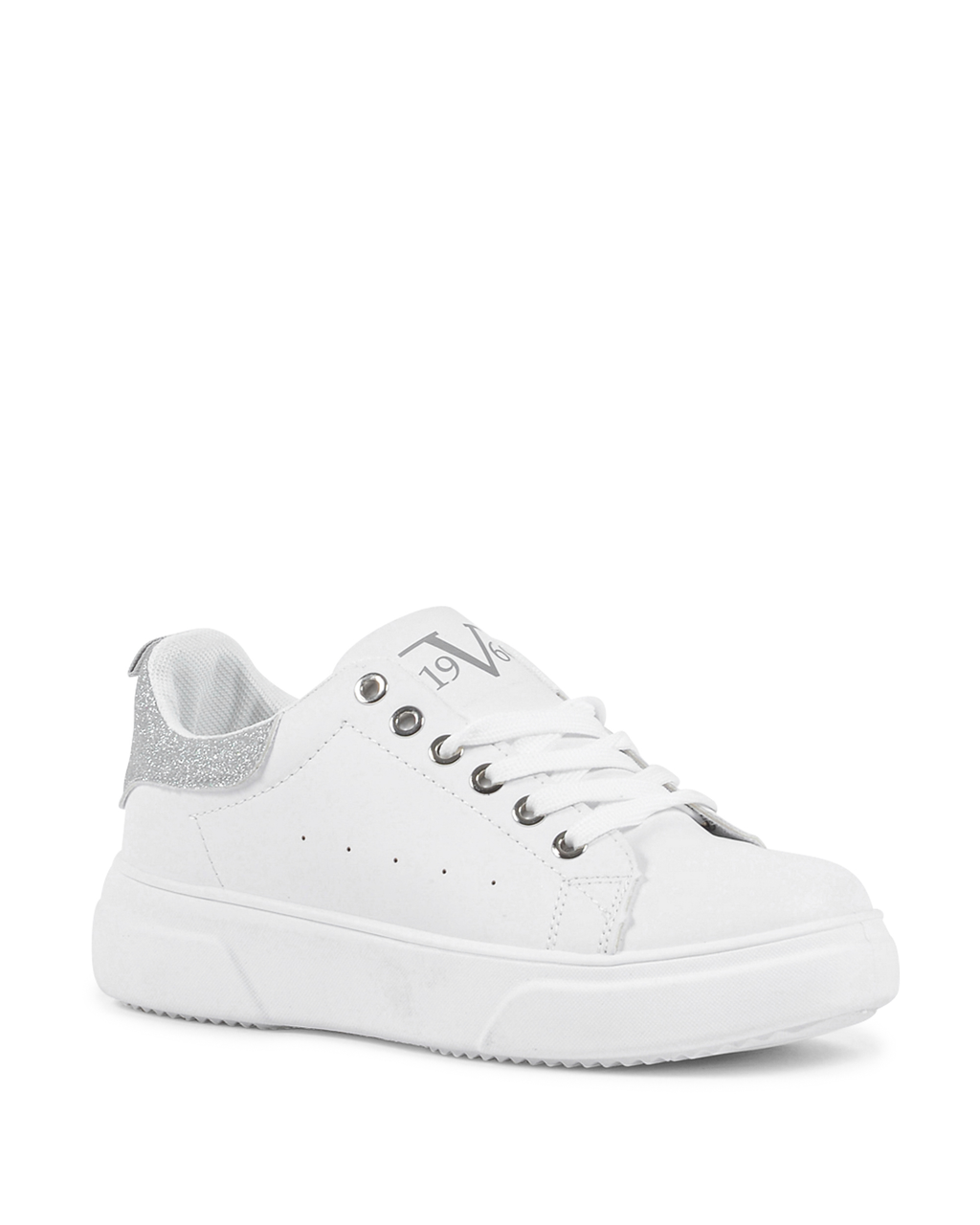 19V69 Italia Zapatillas de mujer V853 BIANCO ARGENTO
