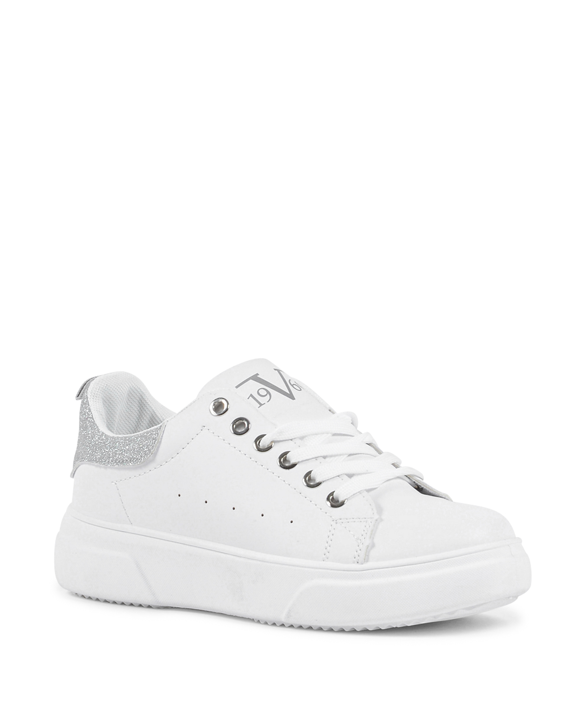 19V69 Italia Zapatillas de mujer V853 BIANCO ARGENTO