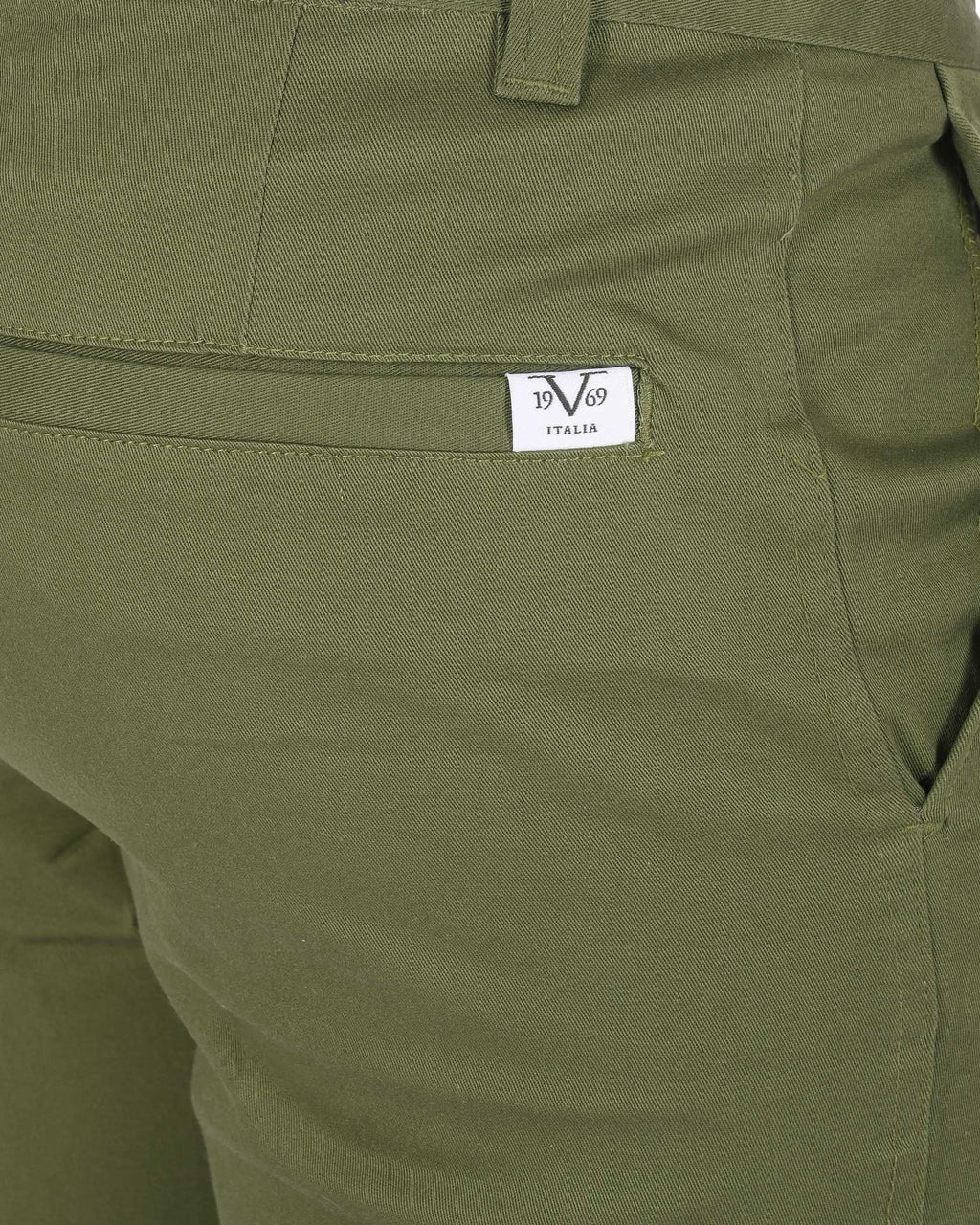 Bermudas italianas 19V69 para hombre, color BERGAMO OLIVE