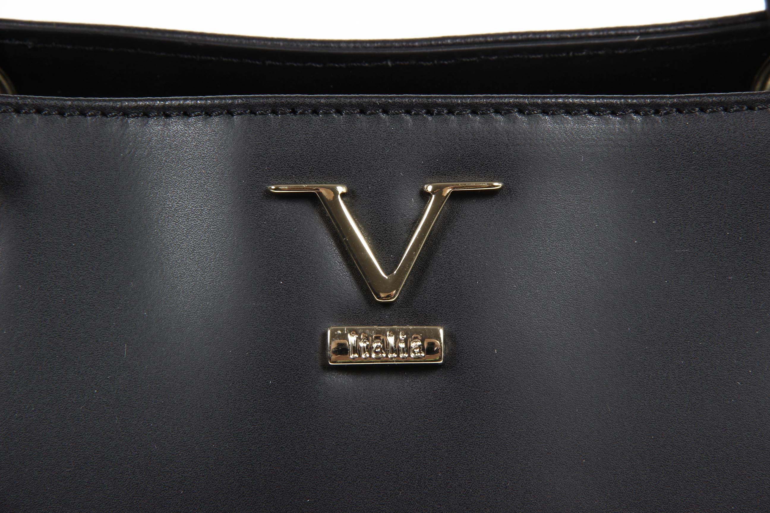 Bolso de mano para mujer V 1969 Italia V009 RUGA NERO