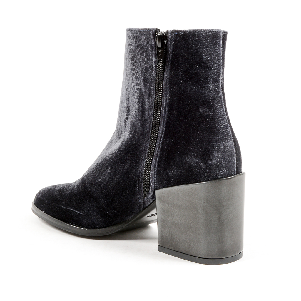 Andrew Charles Womens Heeled Ankle Boot Grey CHARLIZE