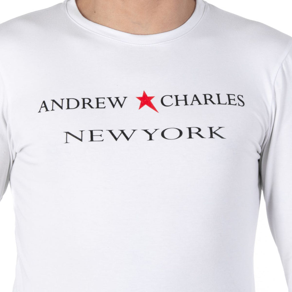 Camiseta de manga larga para hombre Andrew Charles By Andy Hilfiger TS160 031002 SELMA WHITE 003