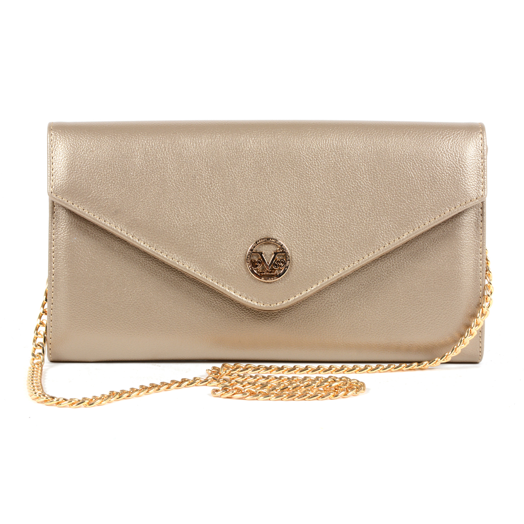 V 1969 Italia Womens Handbag Gold KYOTO