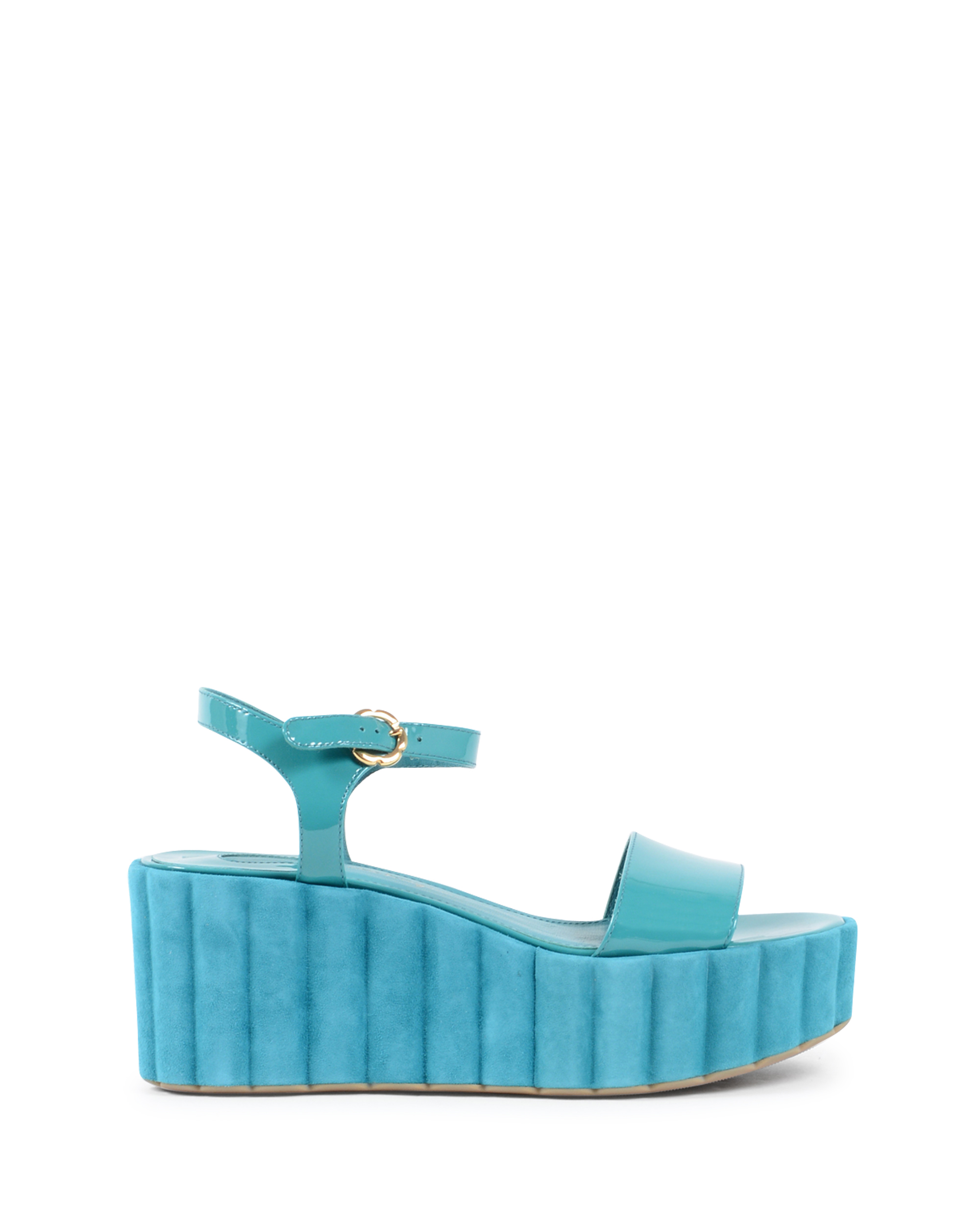 Salvatore Ferragamo Sandalia con Cuña Mujer Azul Claro TROPEA