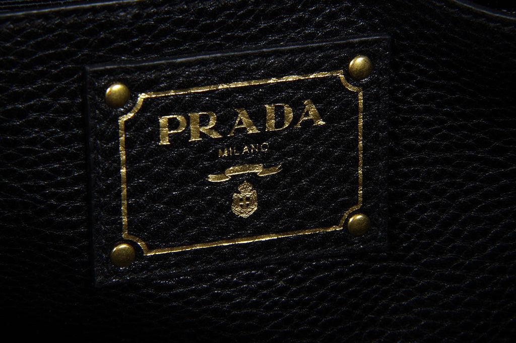 Bolso de compras Prada BN2794 Nero Vitello Daino