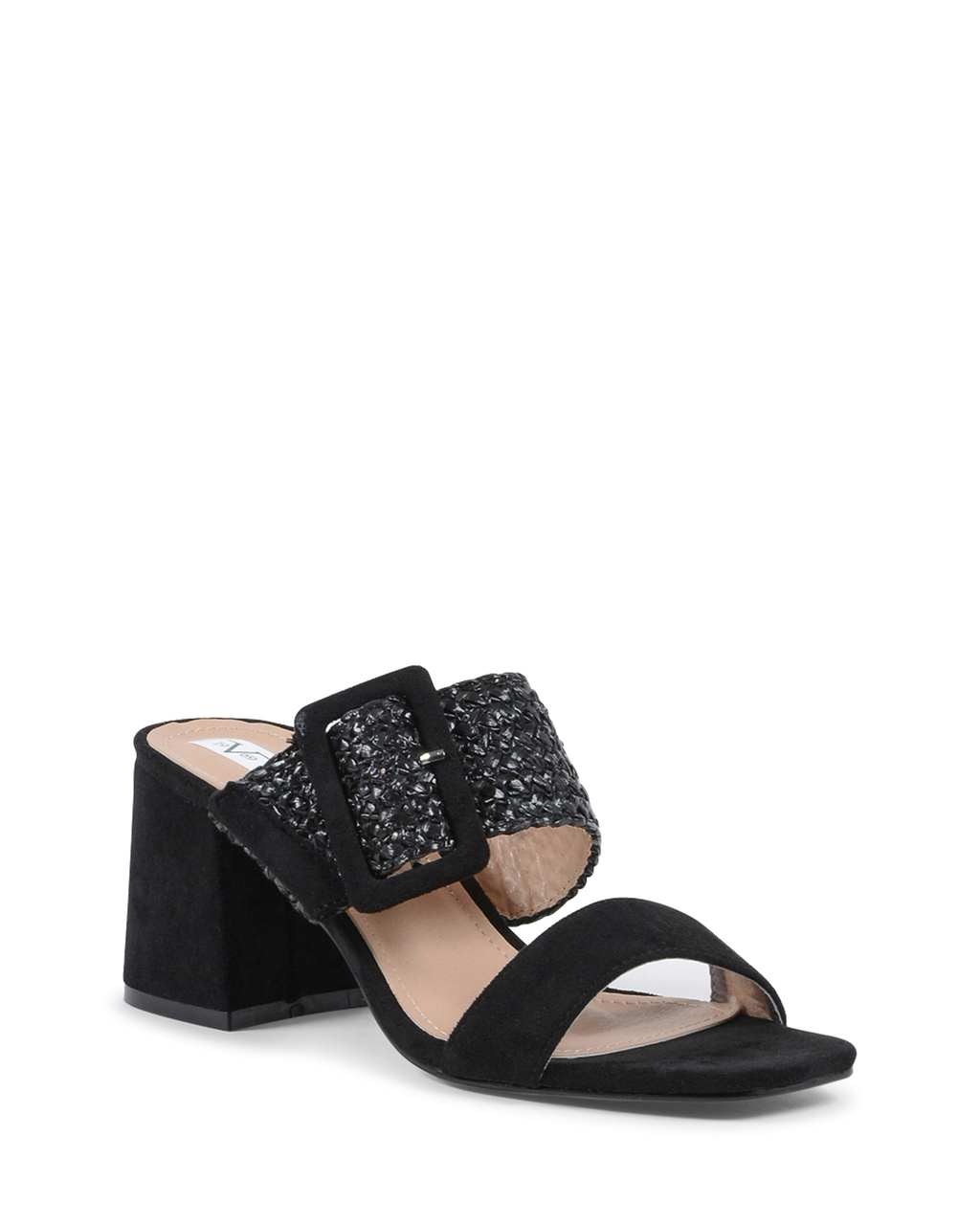 19V69 Italia Sandalias tipo mule para mujer, color negro, V20 NEGRO