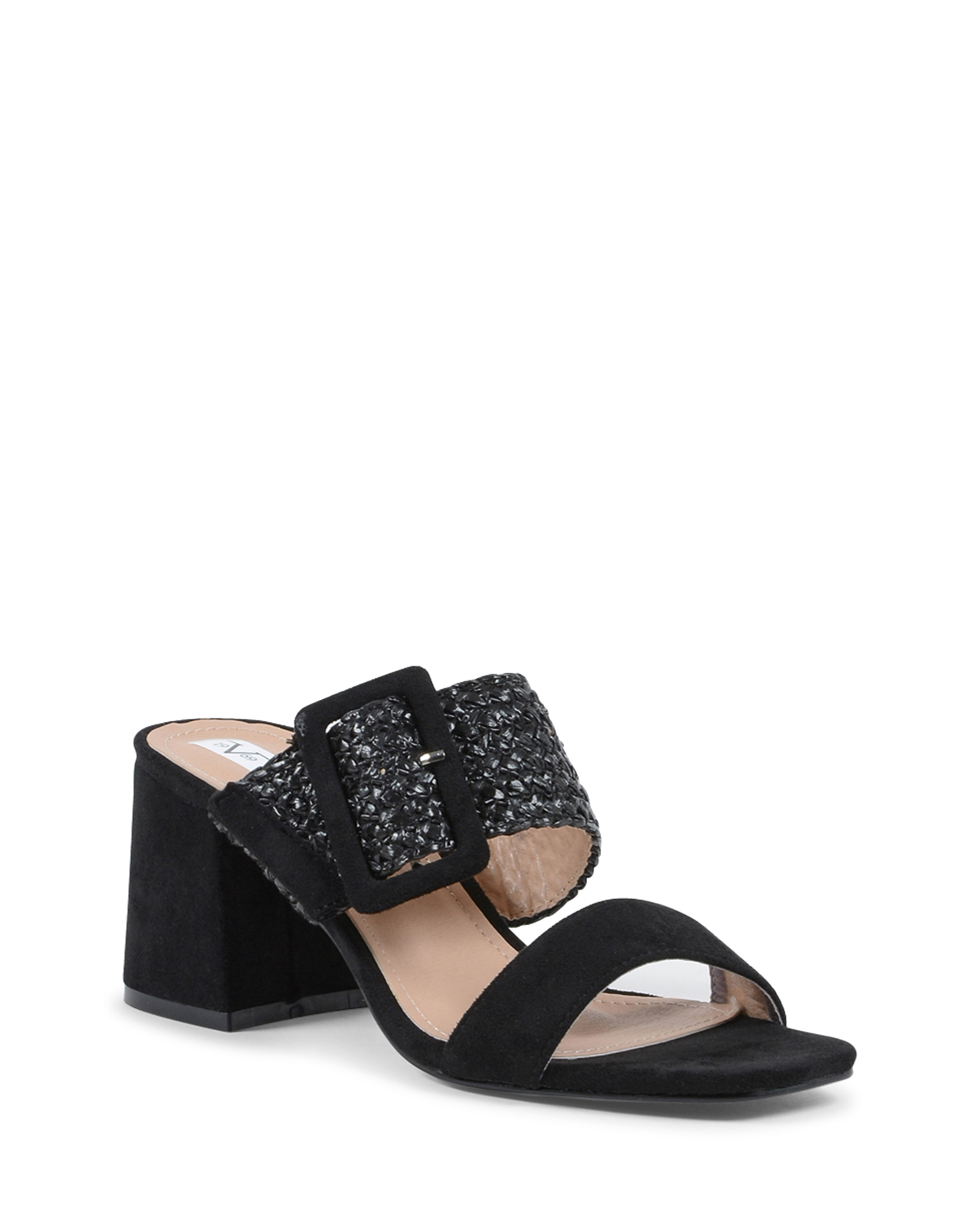 19V69 Italia Sandalias tipo mule para mujer, color negro, V20 NEGRO