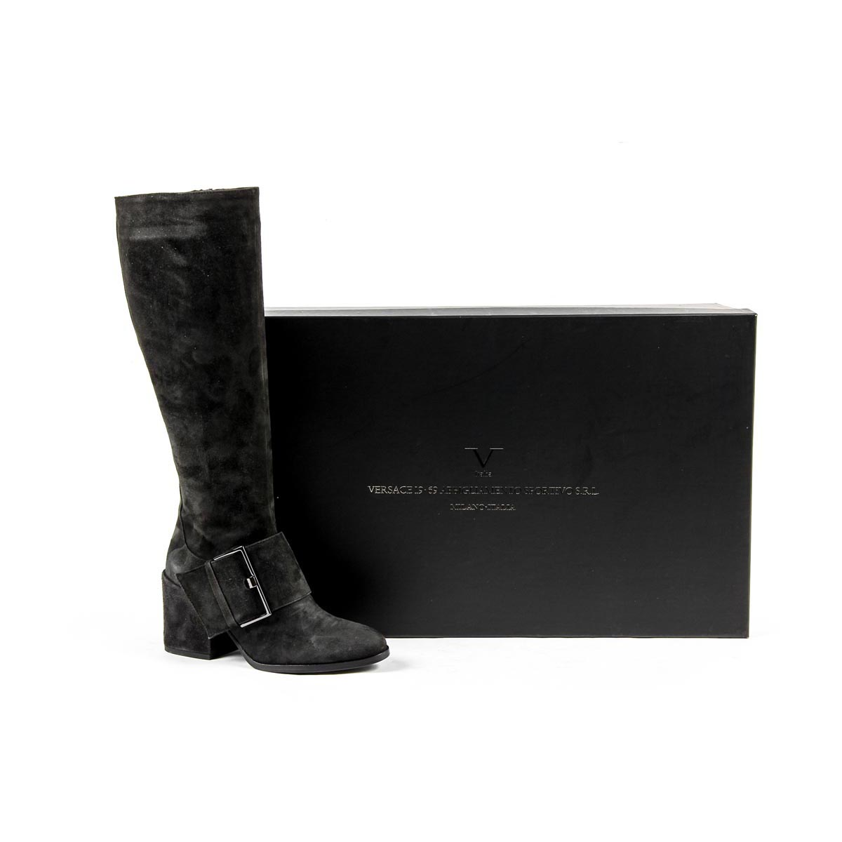 V 1969 Italia Womens High Boot B2395 CAMOSCIO SMOG