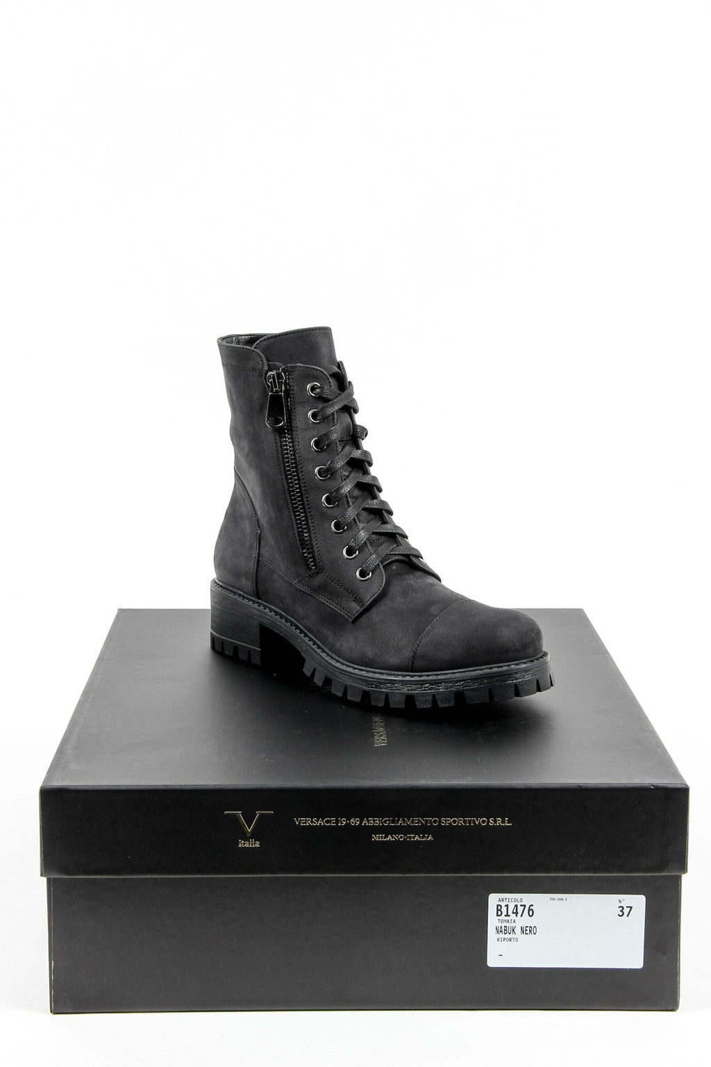 Bota corta para mujer V 1969 Italia B1476 NABUK NERO