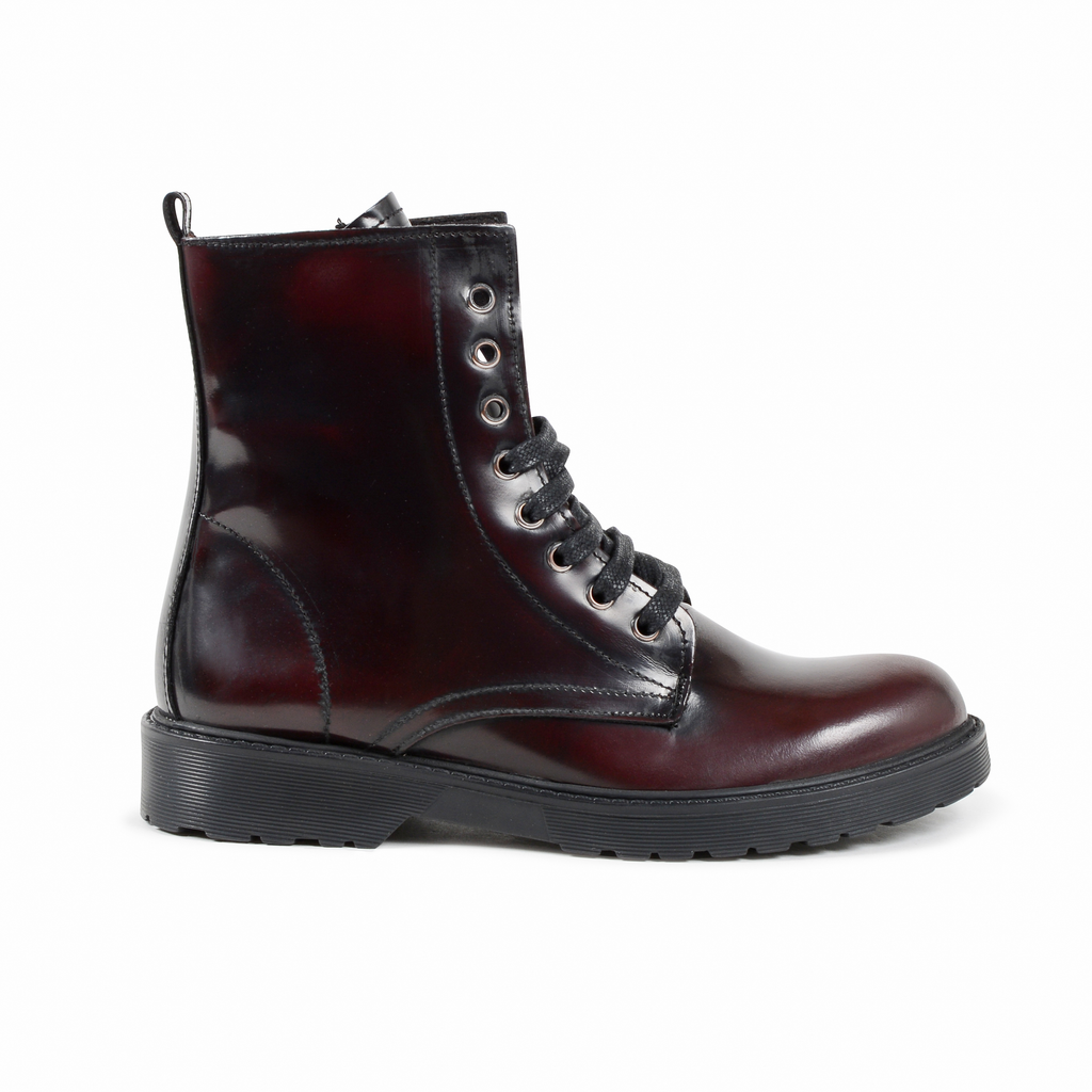 19V69 Italia Botines para mujer Burdeos 014 ABRASIVATO BORDEAUX