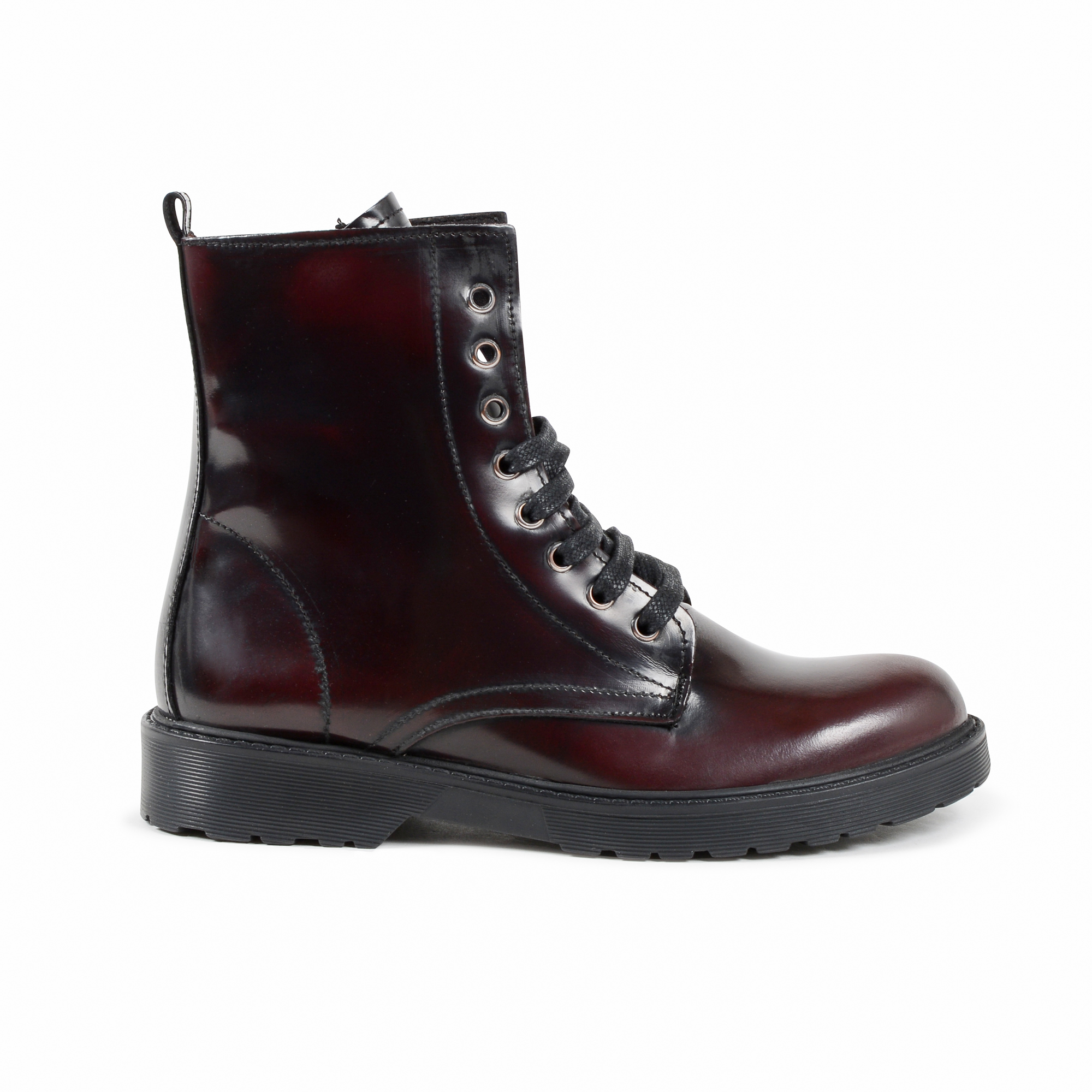 19V69 Italia Botines para mujer Burdeos 014 ABRASIVATO BORDEAUX