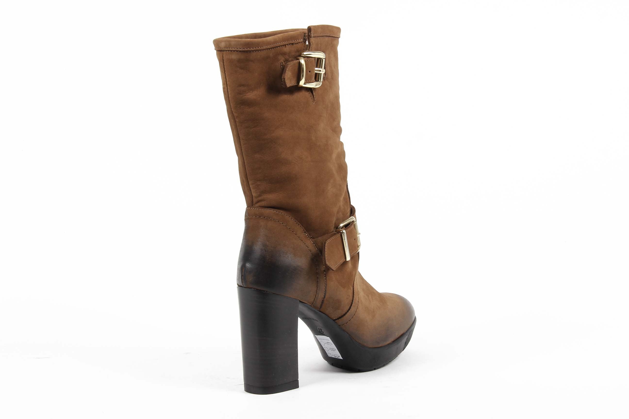 Bota alta mujer V 1969 Italia S09 NABUK CUOIO