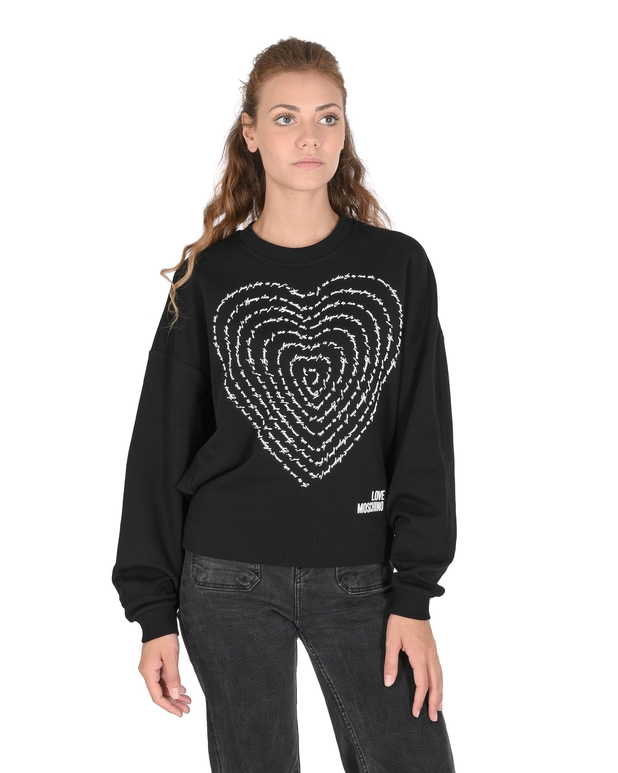 Sudadera Love Moschino para mujer W 6 431 02 M 4055 C74 NEGRO