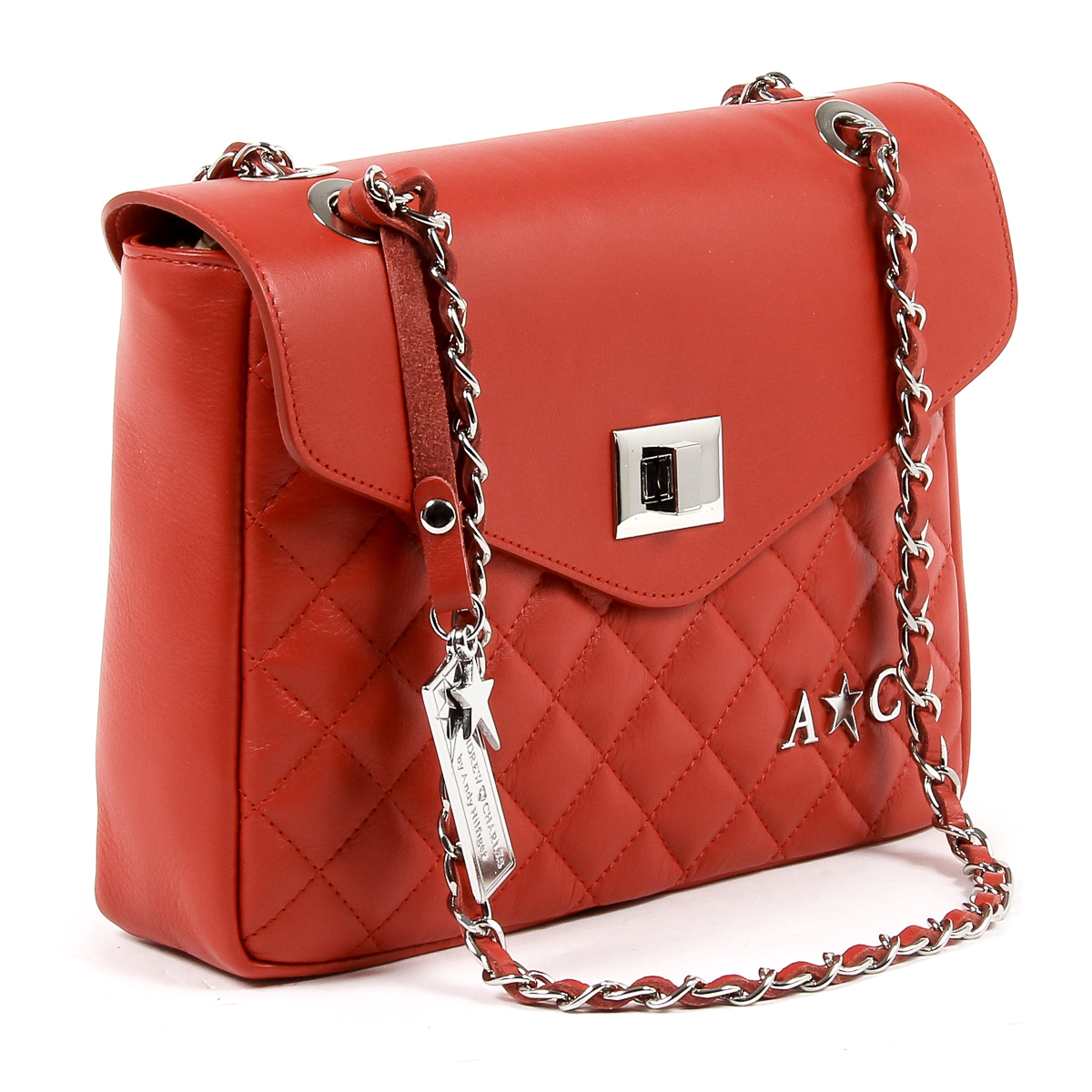 Andrew Charles Womens Handbag Red AZALEA
