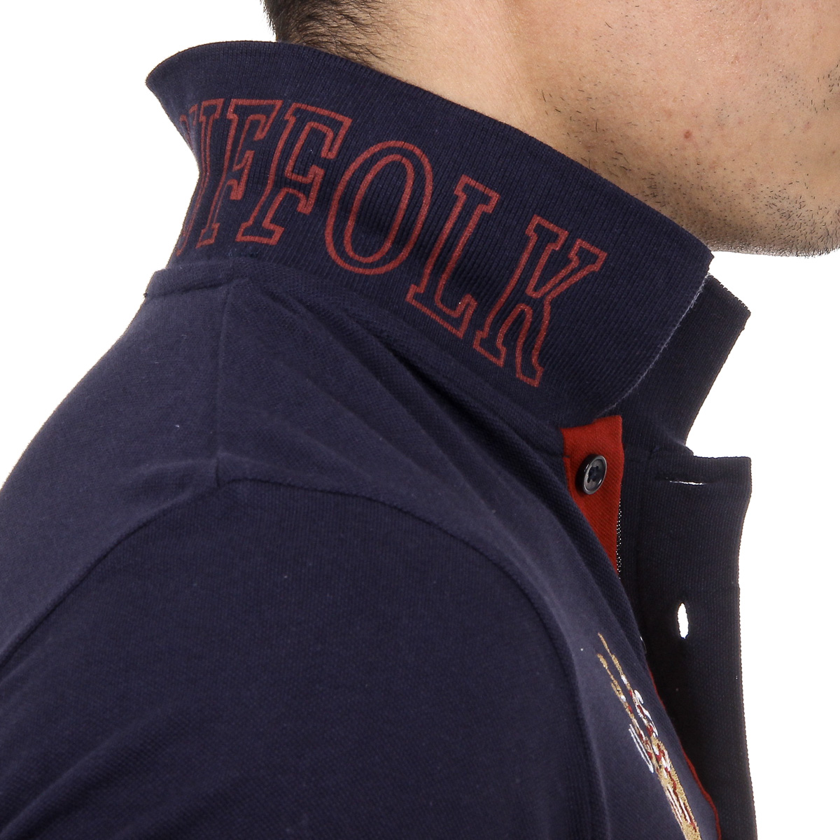 Polo Ufford & Suffolk Polo Club para hombre, manga corta, US005, azul marino