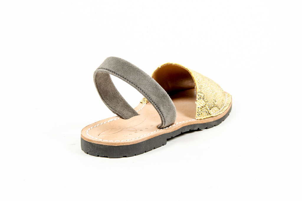 Sandalia plana Del Rio London para mujer, efecto serpiente, algodón, 14SS10902