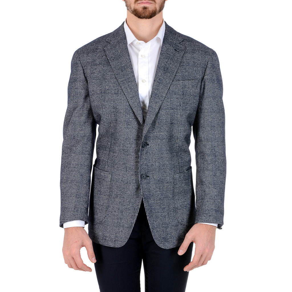 Chaqueta Luciano Di Martina para hombre, manga larga, gris oscuro