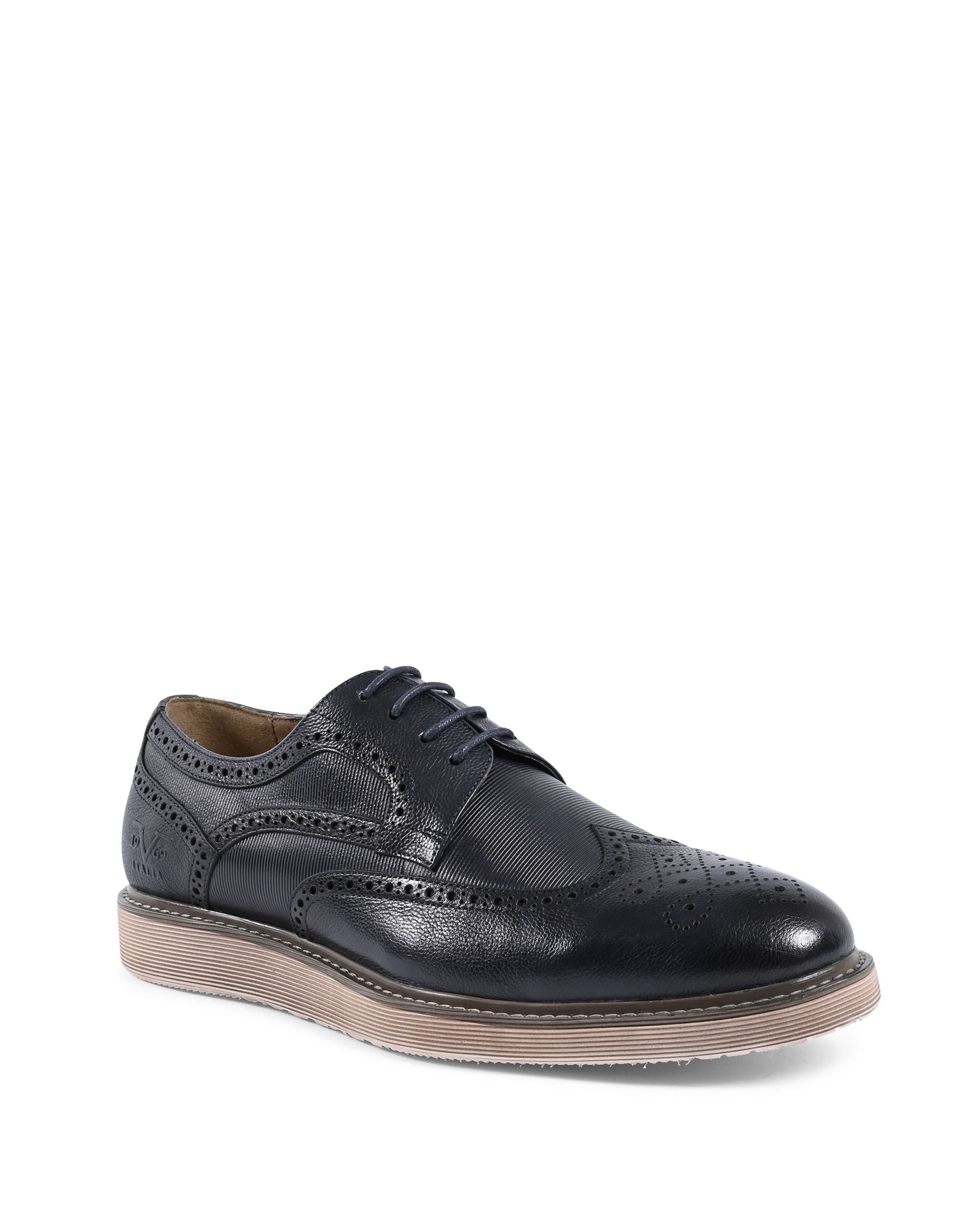 19V69 Italia Zapatos con cordones para hombre Azul oscuro YO F1605-016 NAVY