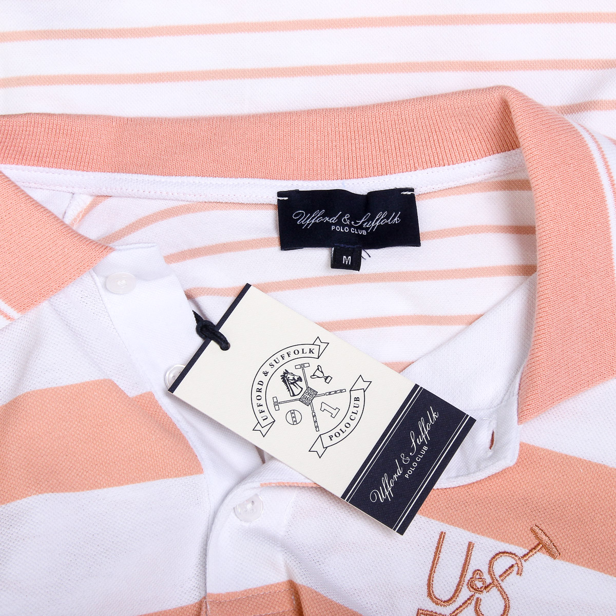 Polo Ufford & Suffolk Polo Club para hombre, manga corta, US006 ROSA