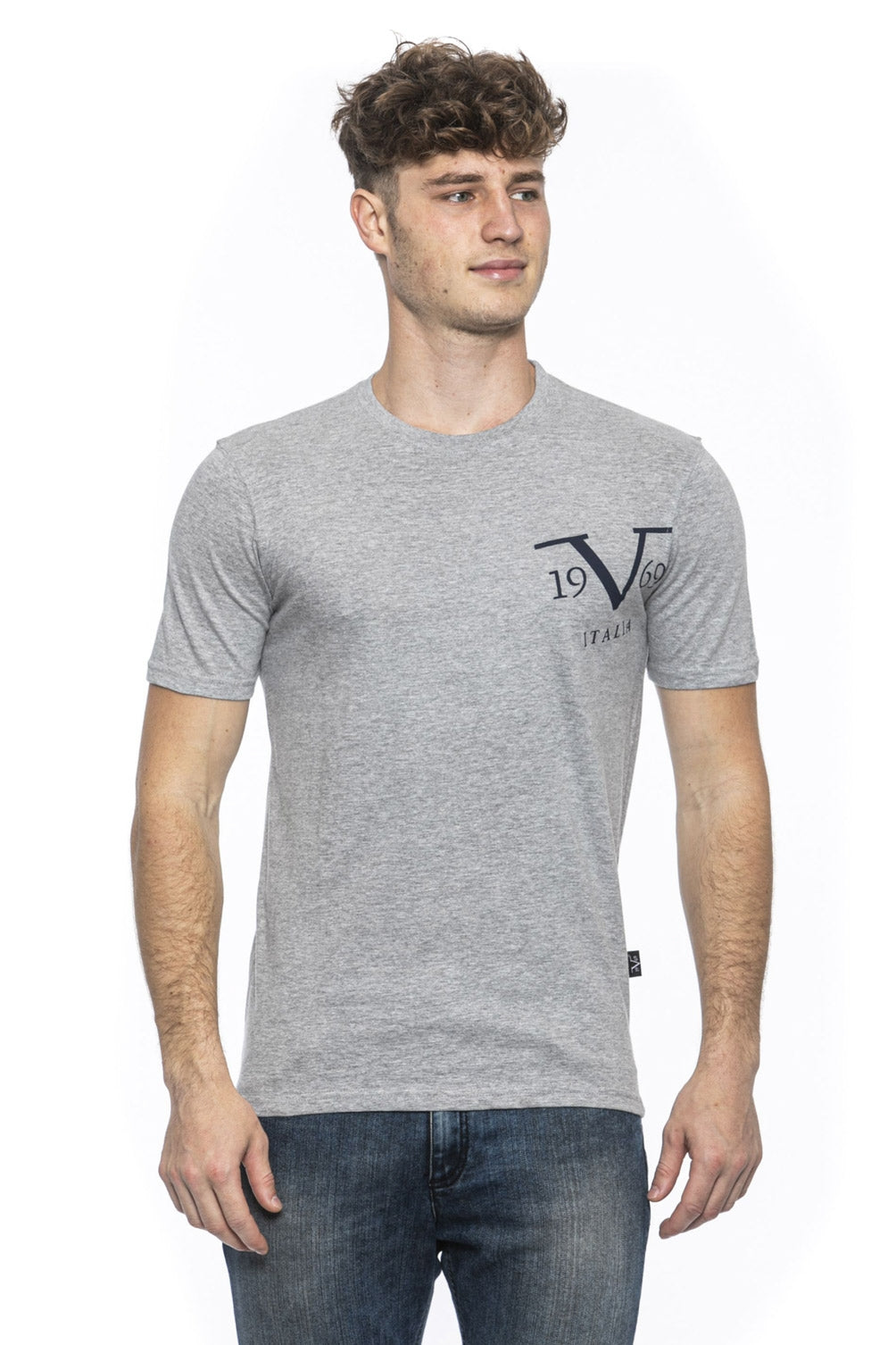Camiseta Italia 19V69 para hombre gris MIKE GREY