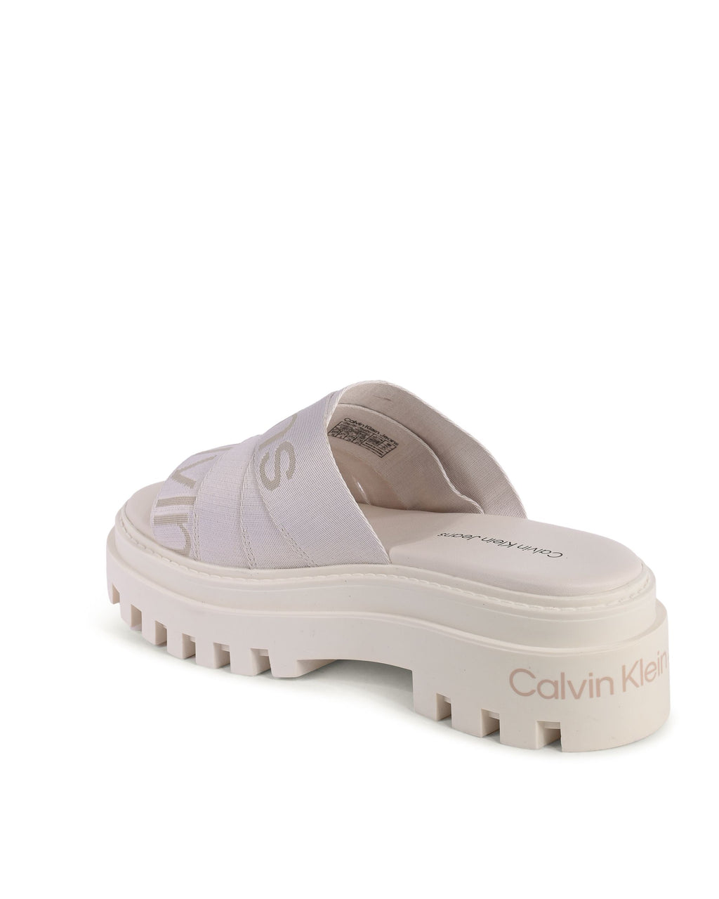 Calvin Klein - Sandalias de cuña para mujer, color blanco, YW0YW00949YBH