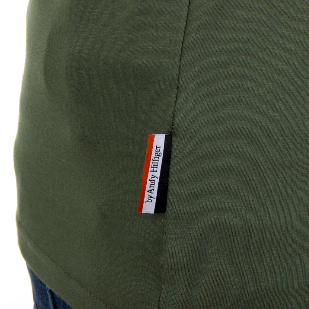 Camiseta Andrew Charles para hombre, manga corta, cuello redondo, verde, KEITA