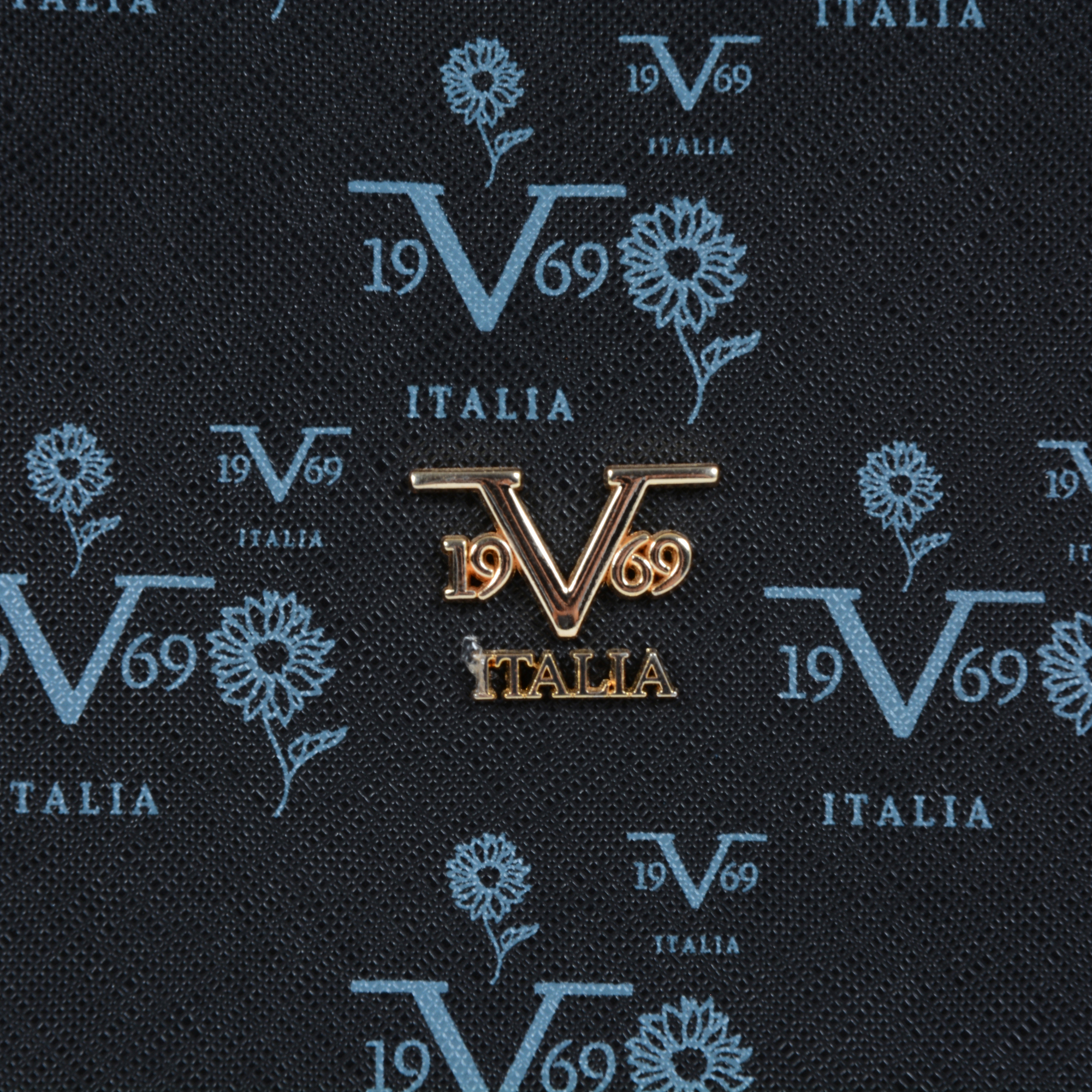 19V69 Italia Womens Handbag Multicolor 8VXW19694717 BLACK LIGHT BLUE