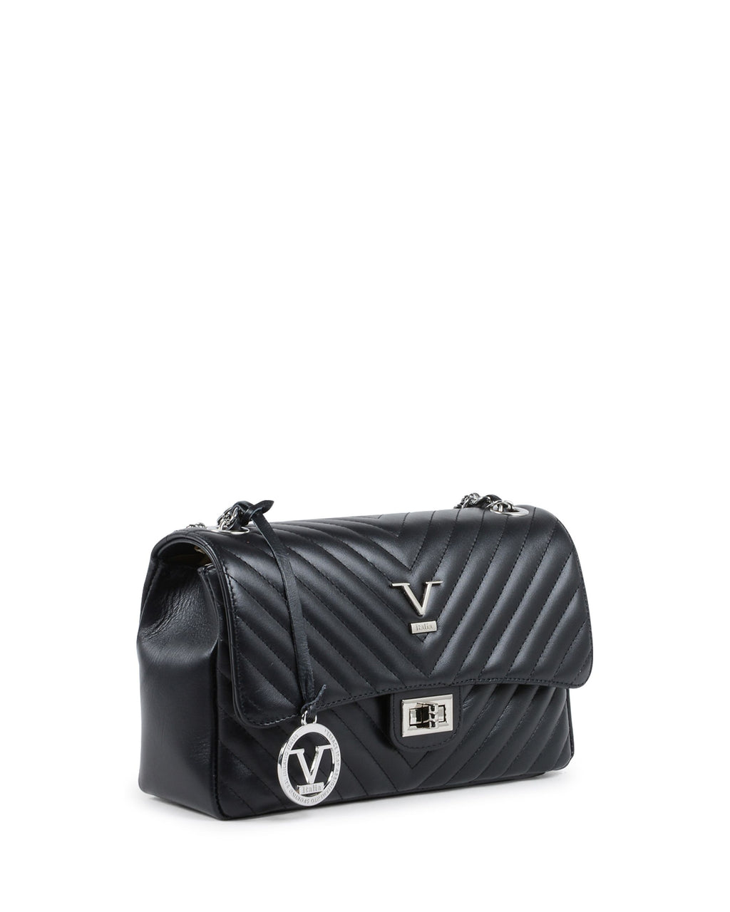 V Italia Womens Handbag Black V0116 KID NERO