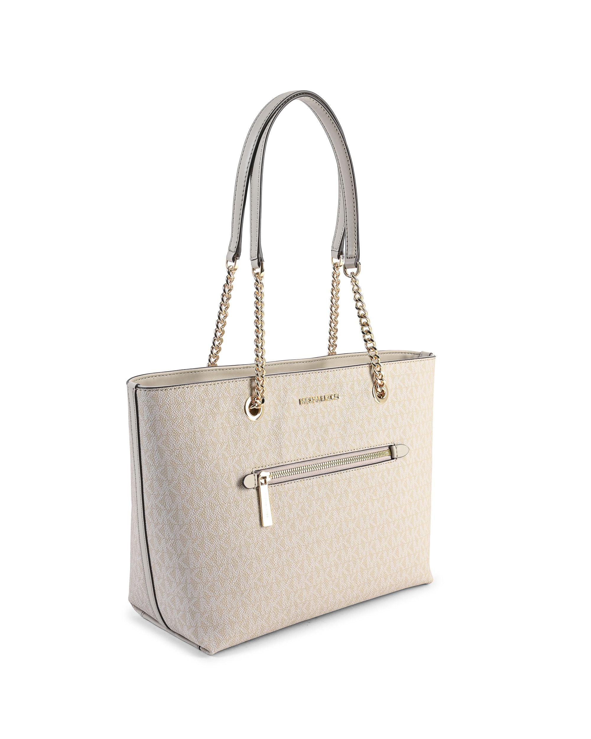 Michael Kors Bolso tote mediano con cadena y cremallera delantera 35R3GTTT2V ARENA CLARA