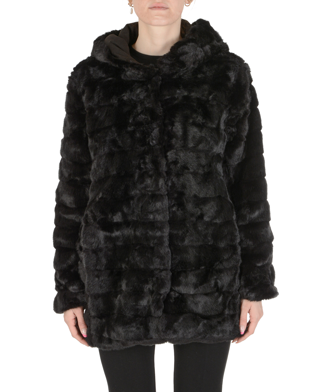 19V69 Italia Abrigo de mujer Negro SORA BLACK