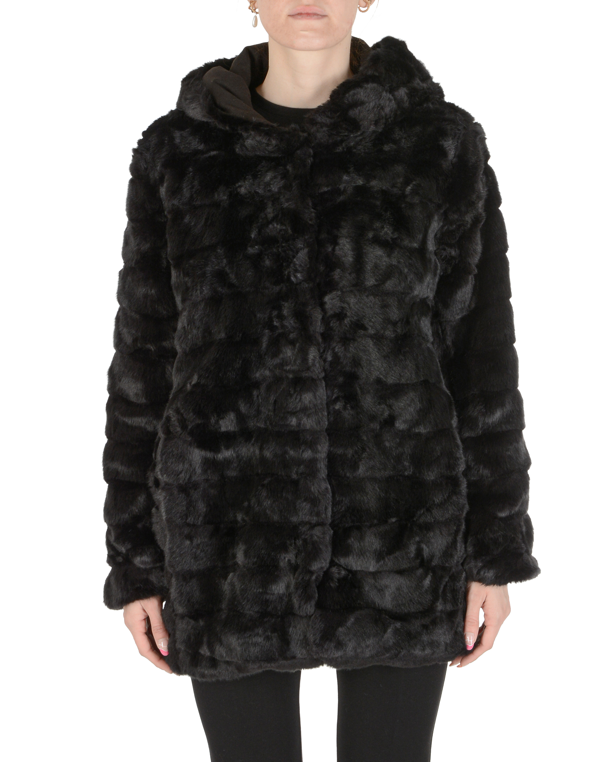 19V69 Italia Abrigo de mujer Negro SORA BLACK