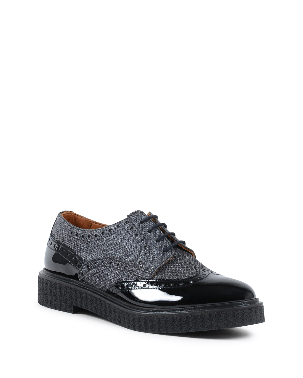 Fratelli Rossetti Womens Brogue Shoe Black 75391 PAINT NERO