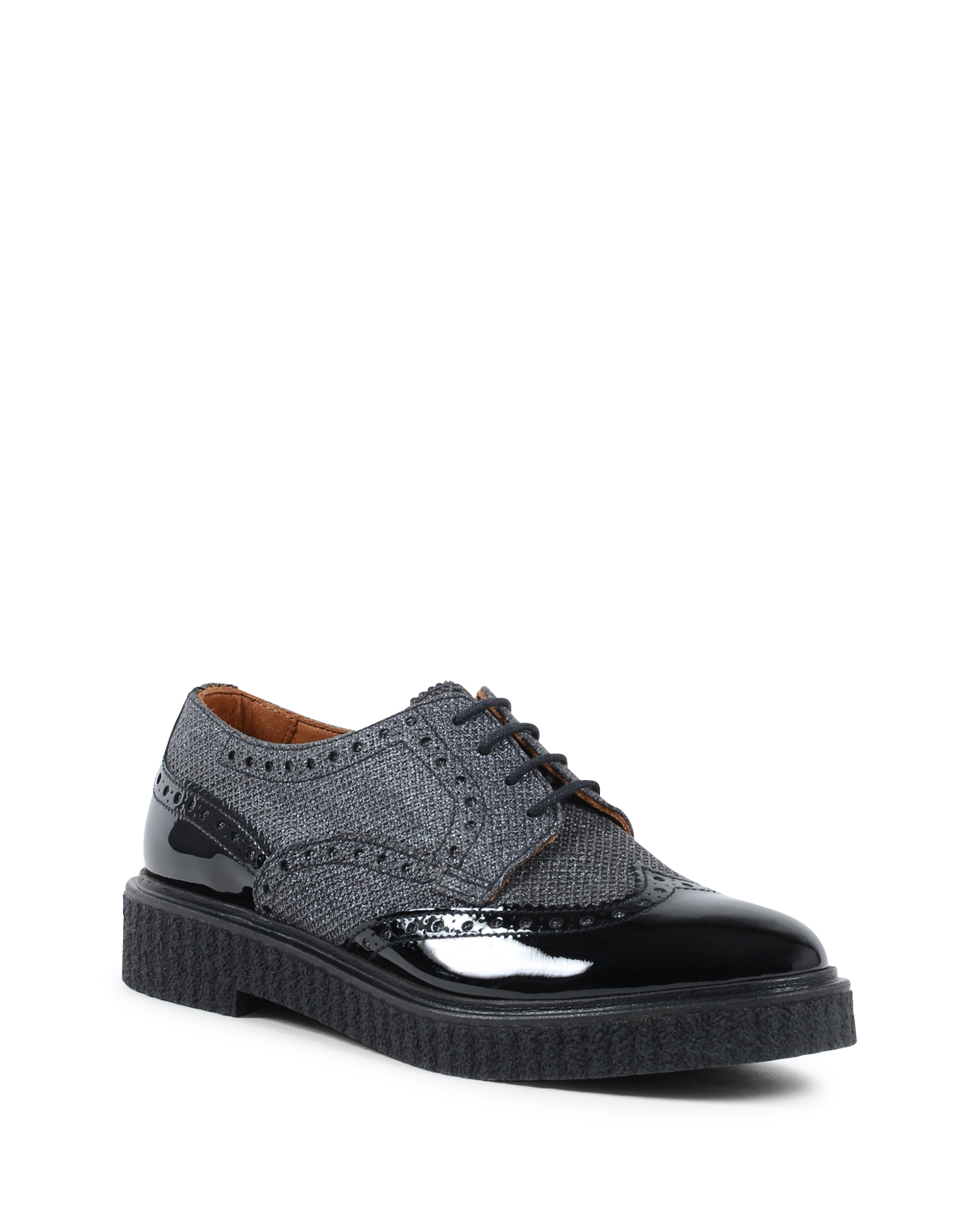 Fratelli Rossetti Womens Brogue Shoe Black 75391 PAINT NERO