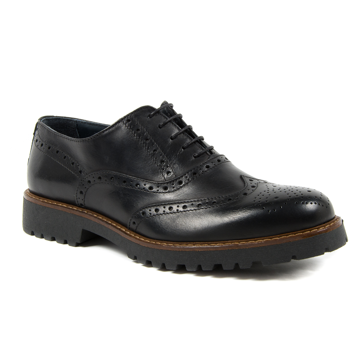 Zapatos brogue negros para hombre de Andrew Charles LUIS