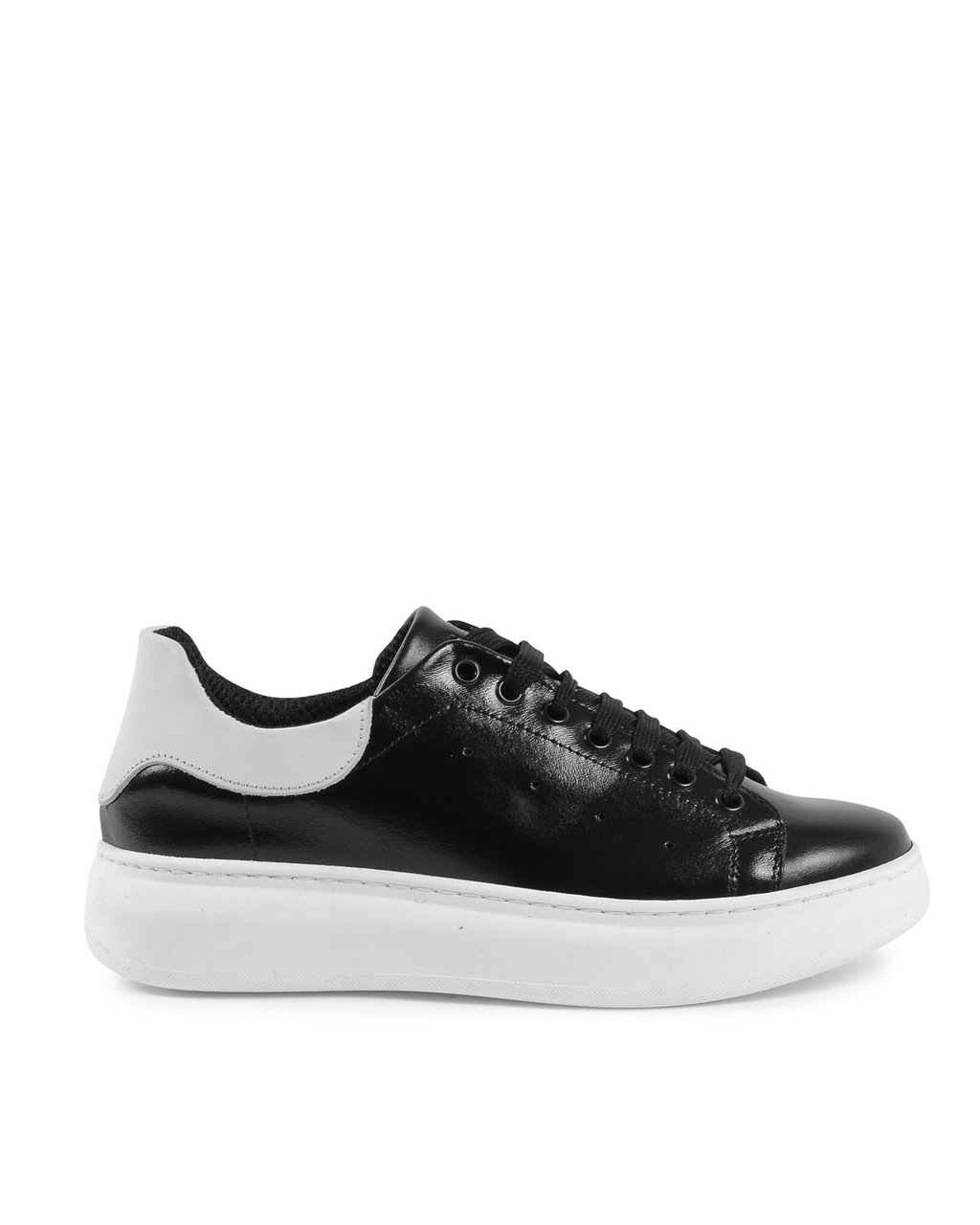 19V69 Italia Mens Sneaker Black White 720 PELLE NERO PELLE BIANCO