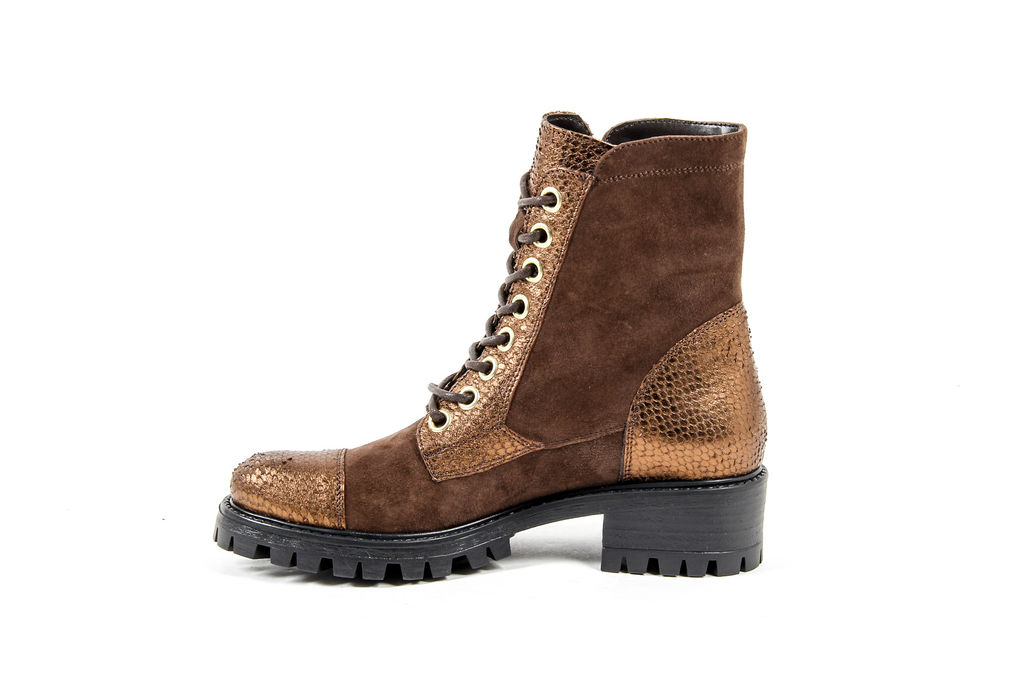 V 1969 Italia Womens Short Boot Brown STONE