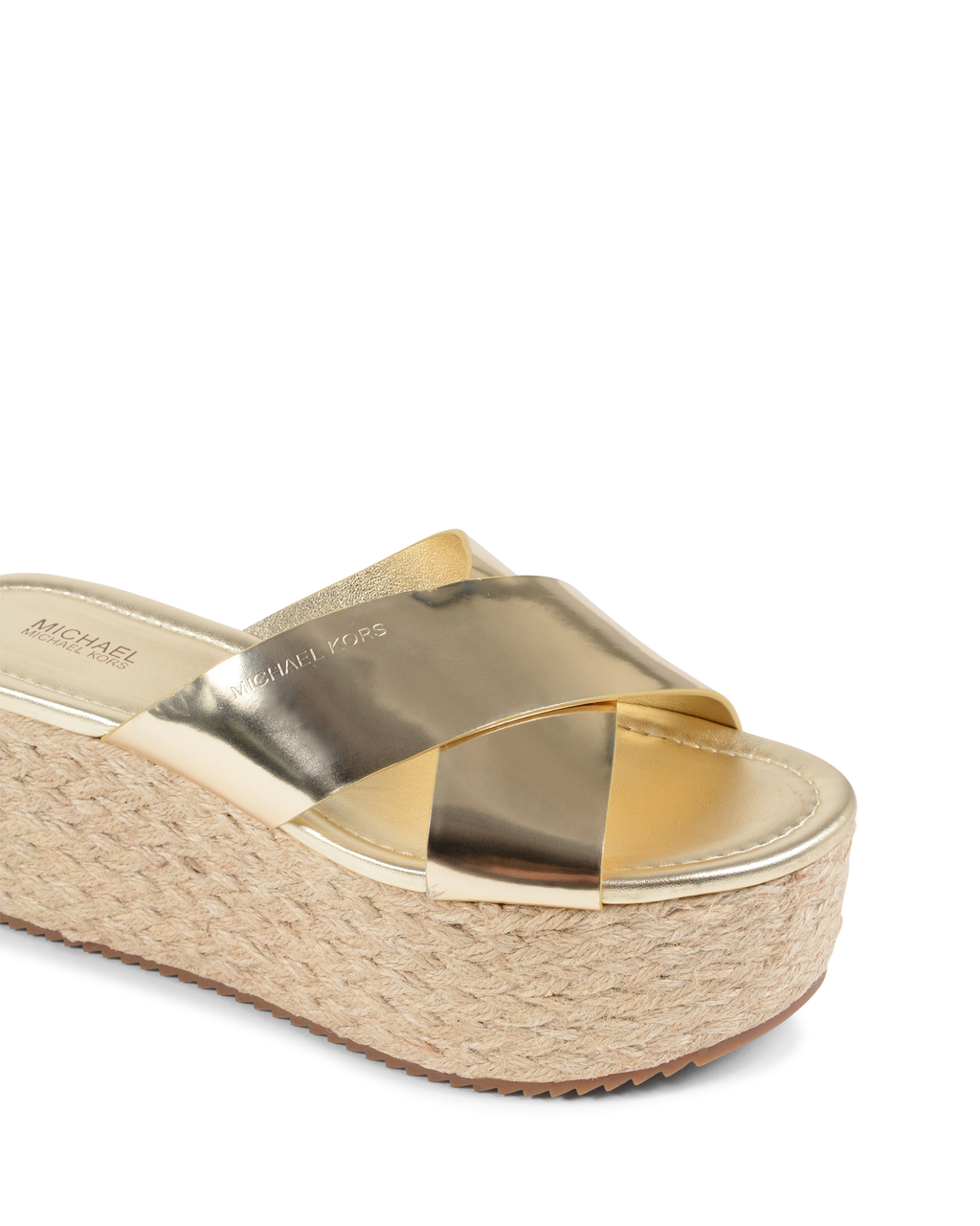 Sandalias de plataforma para mujer Michael Kors doradas VIVIANNA