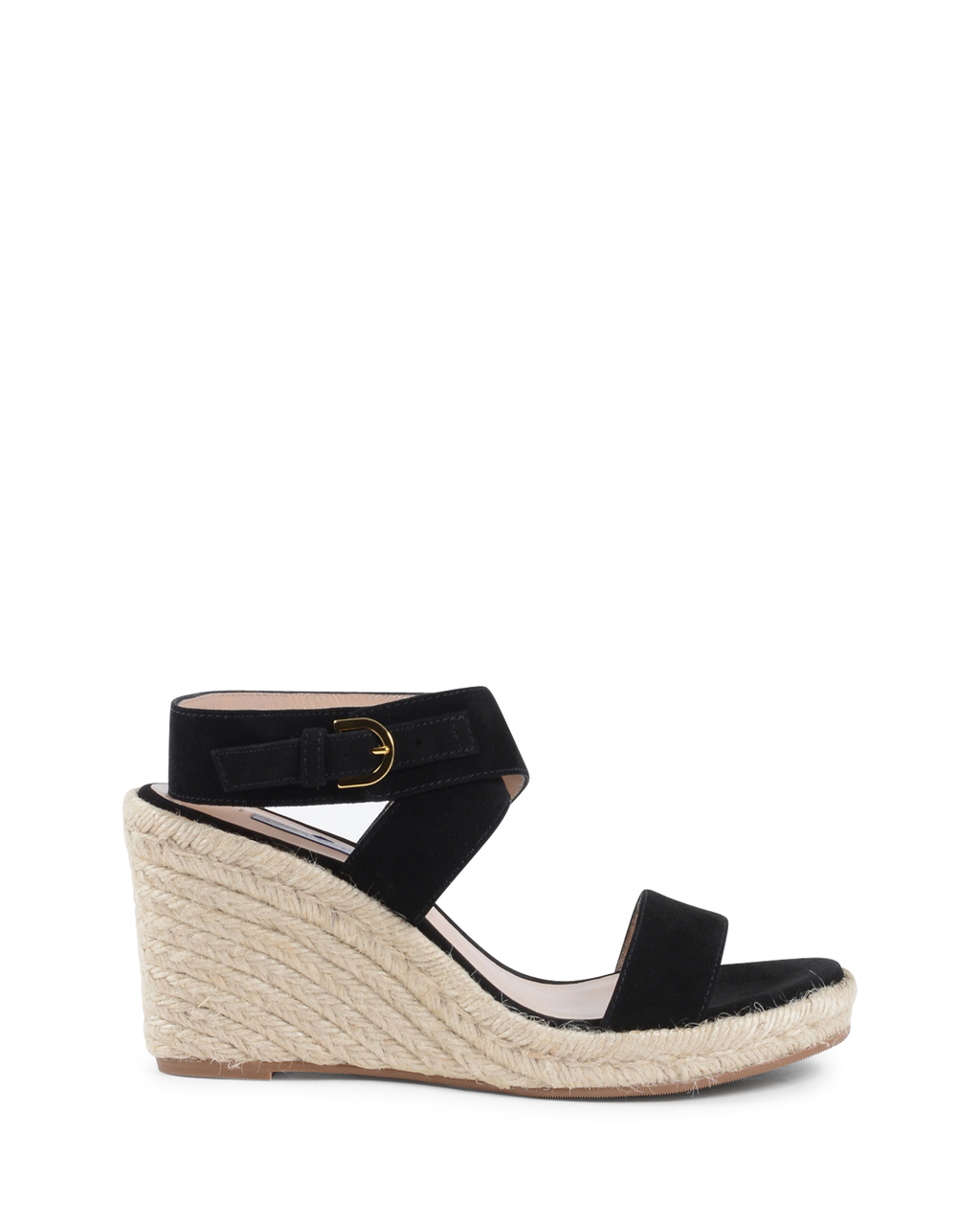 Stuart Weitzman Sandalia de cuña para mujer negra LEXIA