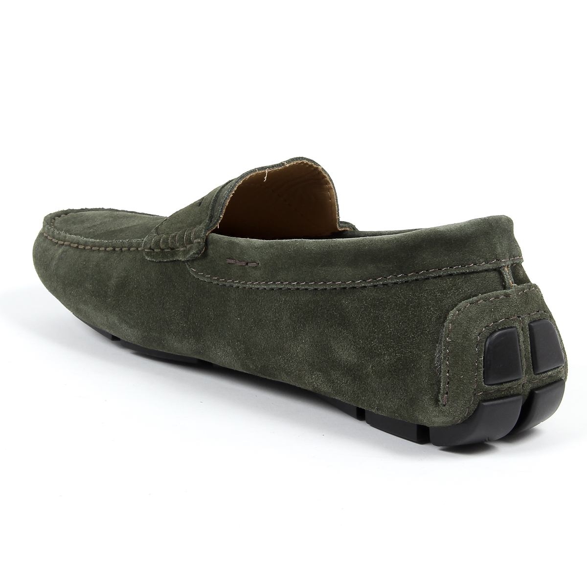 Mocasines V 1969 Italia para hombre, color verde STEWART