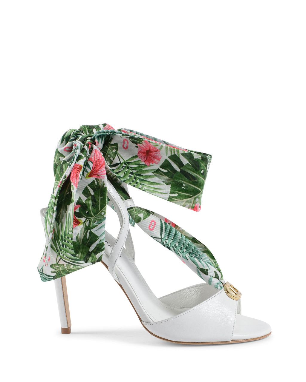 Tacón estampado de seda Evelyn