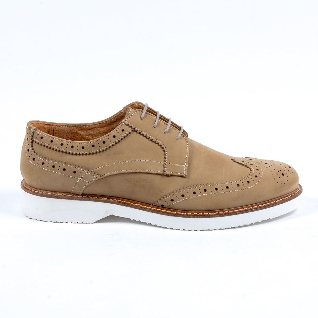 V 1969 Italia - Zapatos Oxford Brogue para hombre color topo PEDRO