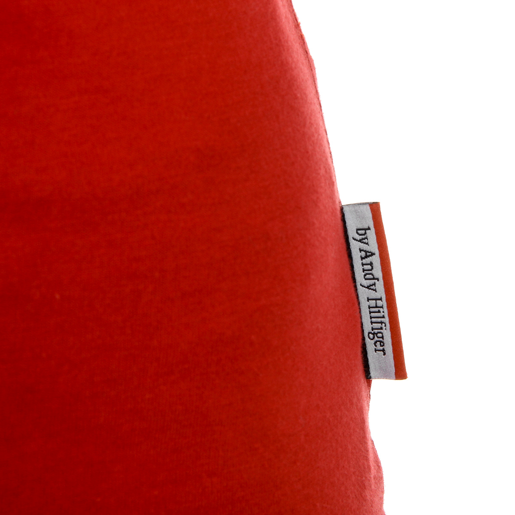 Camiseta Andrew Charles para mujer, manga corta, cuello en V, roja, TAPIWA
